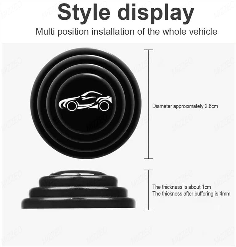 CARIZO Car Door Shock Absorber, Pack of 8 Door Soundproof Stickers, Door Edge Guard Cushion Car Door Shock Absorbing Compatible with Mahindra XUV 700 - Image 2