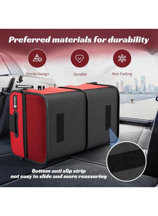 Sposuit Trunk Organizer for Car - 70L Collapsible Trunk Storage with 11 Pockets & Reinforced Handles, SUV Trunk Organizers for Grocery Cargo - Image 3