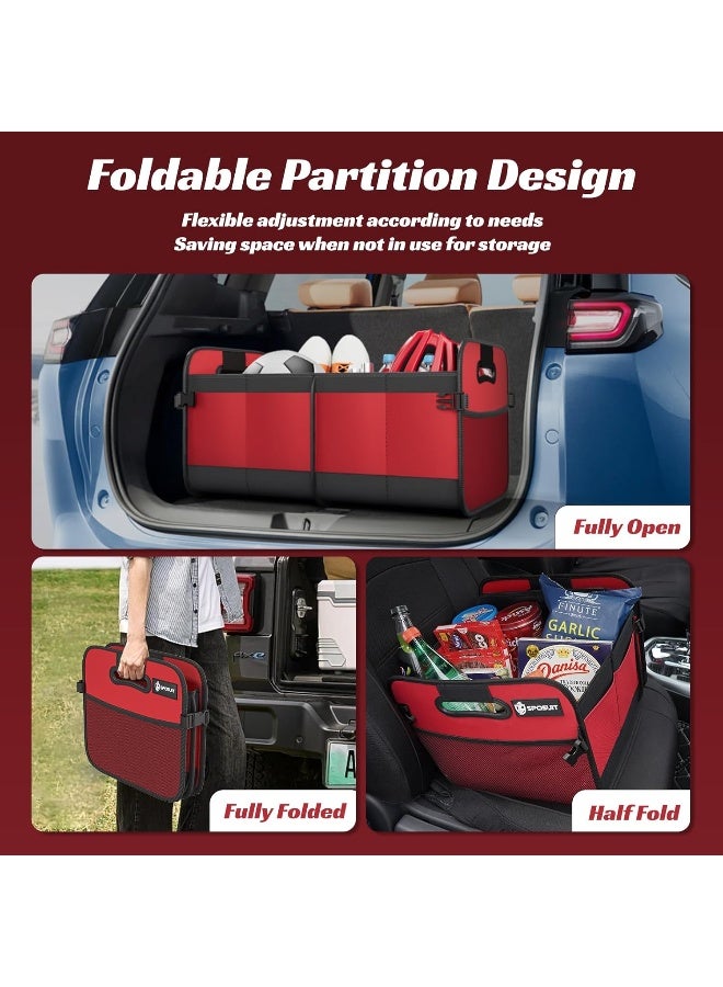 Sposuit Trunk Organizer for Car - 70L Collapsible Trunk Storage with 11 Pockets & Reinforced Handles, SUV Trunk Organizers for Grocery Cargo - Image 4