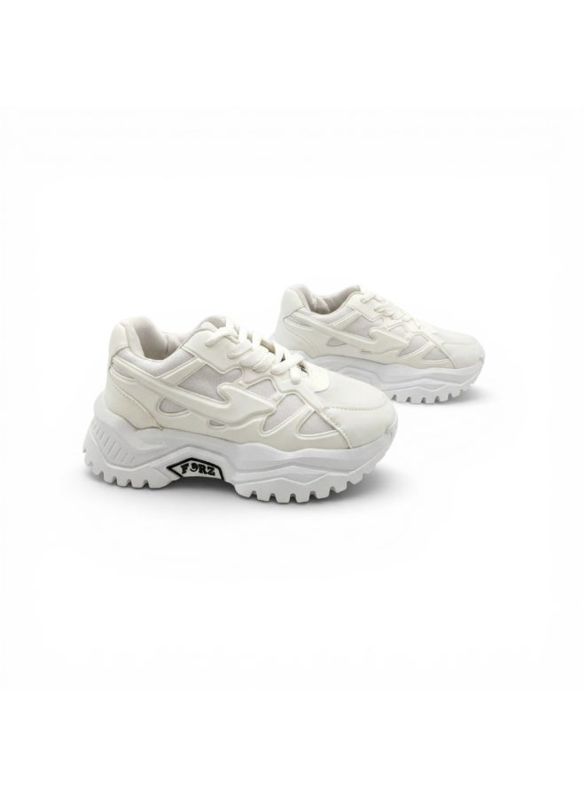 فيبراندا كوتشي نسائي أنيق بتصميم عصري يمنحك مظهرًا شبابيًا L-5-ابيض - Image 3