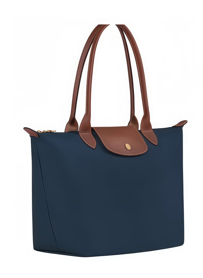 Longchamp Medium Tote Bag for Women,Space Saver Bag Foldable Bag With Zipper Shoulder Bag, Handbag for Travel, Work - Image 3