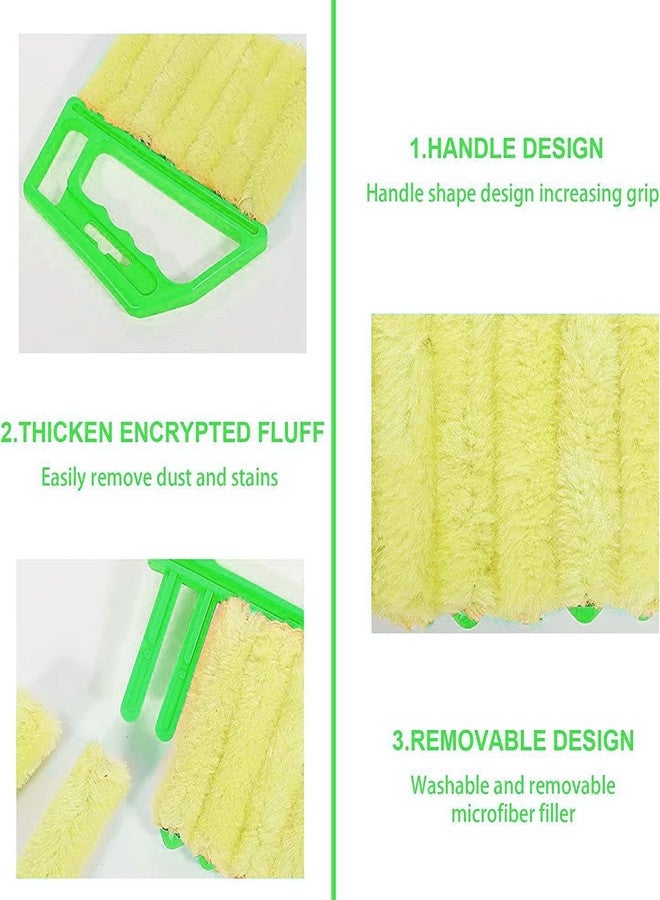 Hokoad 2 Pcs Washable Window Blind Cleaner - Hand-Held Mini Duster Brush for Wood Blinds, Venetian Shades & Air Conditioner Duster - Image 3