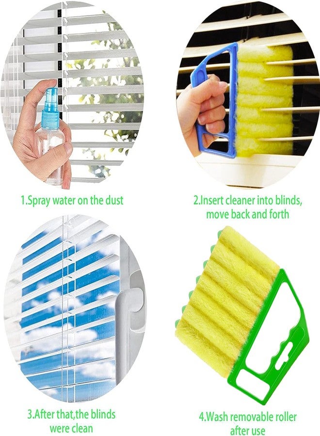 Hokoad 2 Pcs Washable Window Blind Cleaner - Hand-Held Mini Duster Brush for Wood Blinds, Venetian Shades & Air Conditioner Duster - Image 4