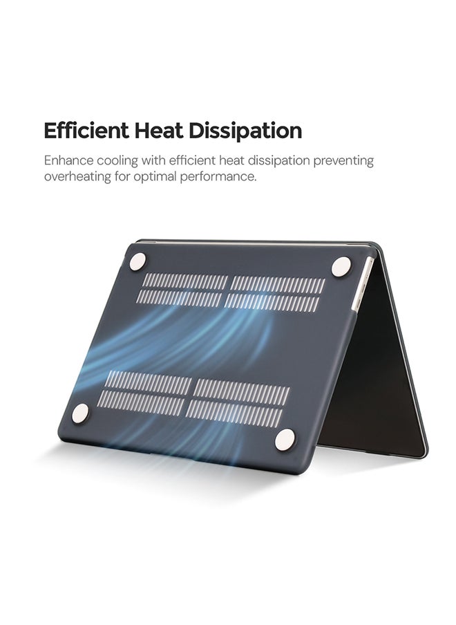 O Ozone - Slim Rubberized Matte Case Compatible with MacBook Air 13 inch (A1932,A2179,A2337, 2018-2020) Hard Case with Keyboard Cover & Protector, Black - Image 1
