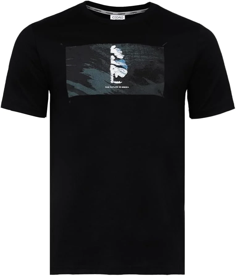 سيدرو Cedro Men's Classic Fit Crew Neck T-Shirt with Unique Design