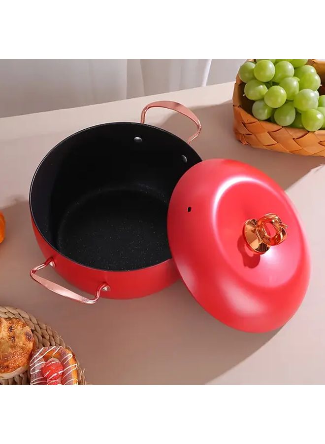 Large 10.24 Inch Green Apple Soup Pot Non Stick Stainless Steel Steamer With Lid - Image 5