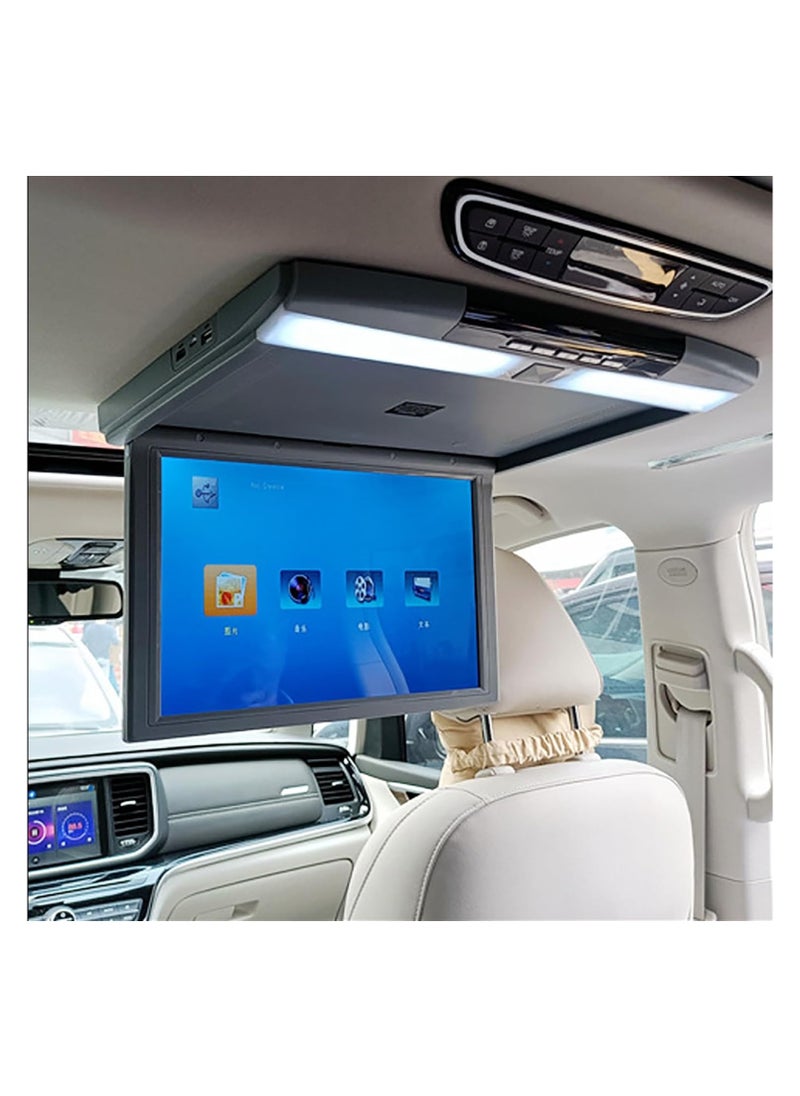 SHEZA STAR 1080P Car Video Player, 15.4 Inch HD Wide Screen Car Overhead Roof Mounted Monitor Ultra-Thin Flip Down TV for Cars Support FM/IR/USB/SD/HDMI Input  - Image 1