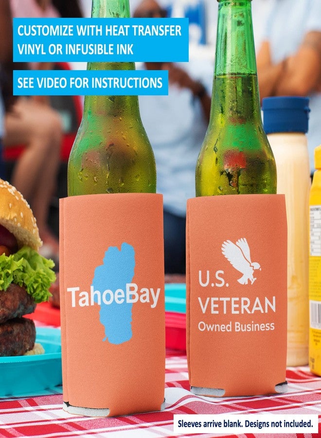 جي7 باور أكمام تبريد علب البيرة الفارغة من تاهو باي (عبوة من 25 قطعة) أكمام تبريد علب البيرة الفارغة القابلة للطي من الفينيل، مصنوعة من الفوم، مناسبة لعلب وزجاجات المشروبات الغازية، متوفرة بألوان متنوعة: أسود، أبيض، ومرجاني. - Image 3