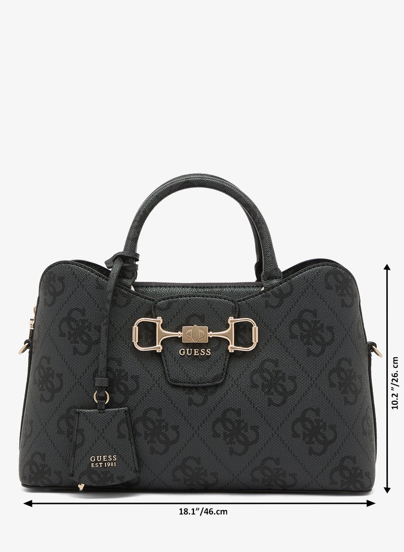 GUESS Janie Logo Girlfriend Satchel Bag - Image 5