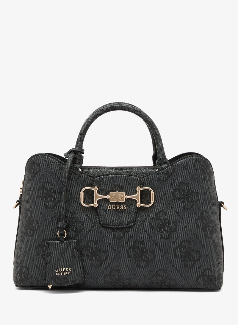 GUESS Janie Logo Girlfriend Satchel Bag - Image 1