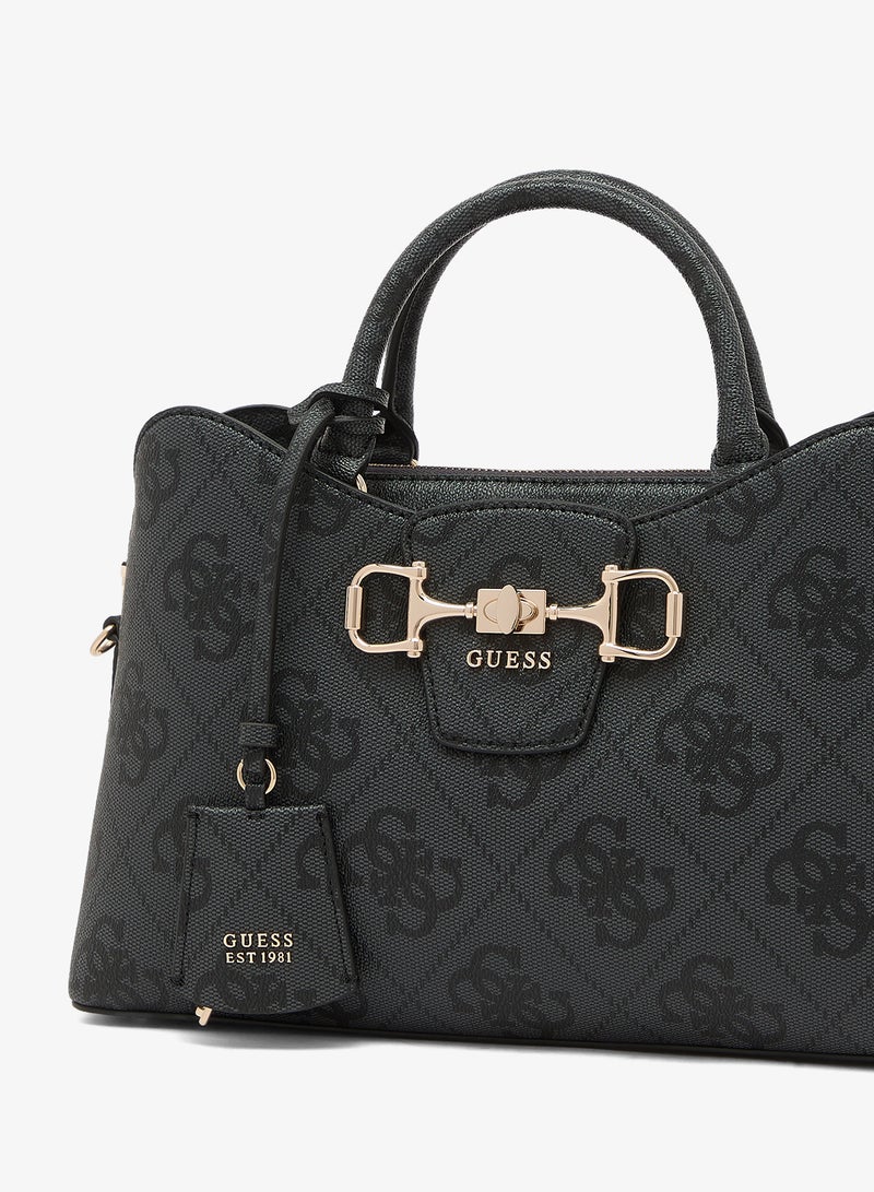GUESS Janie Logo Girlfriend Satchel Bag - Image 3