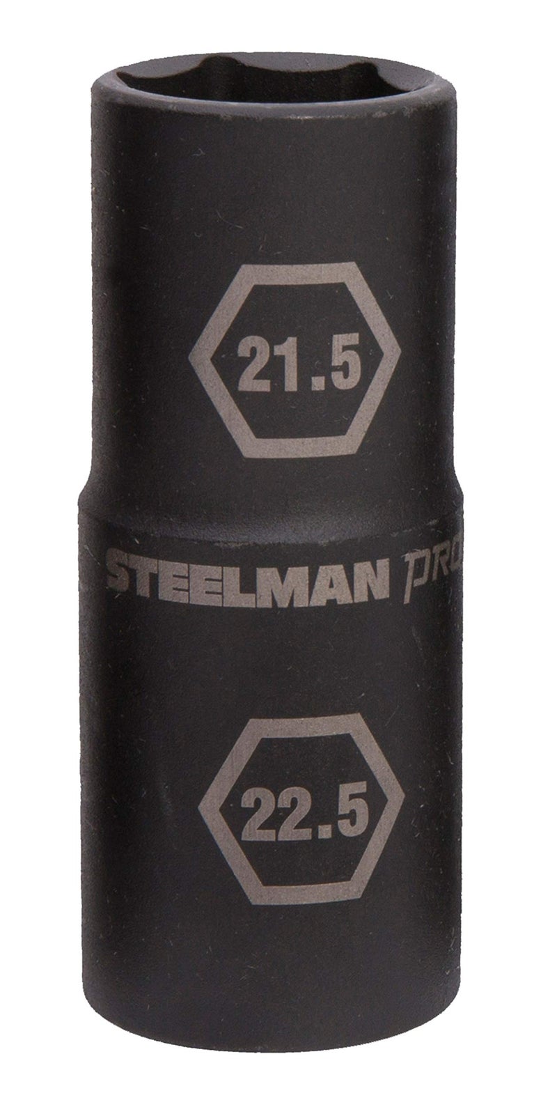 Steelman Pro 12Inch Drive 6Point Thin Wall 215mm x 225mm Double Ended Impact Flip Socket Durable CorrosionResistant Steel LaserEtched Callouts