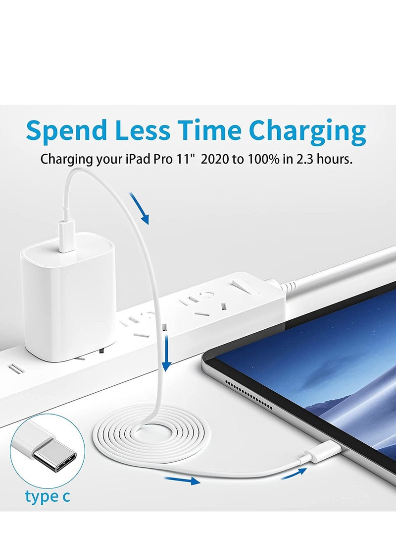 ELTRAZONE 20W USB C Fast Charger for iPad Pro 12.9/11 in 2021/2020/2018, iPad Air 4th/5th Generation 10.9", iPad Mini 6th Generation, iPad Charger Fast Charging Wall Charger Block with 6.6FT USB C to C Cable - Image 5