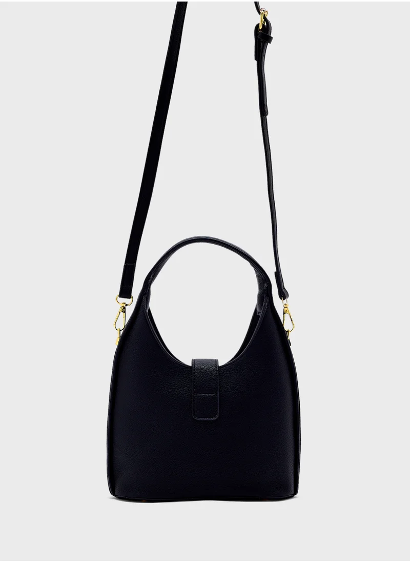 ELLA Satchel Bag With Metal Trim Detail