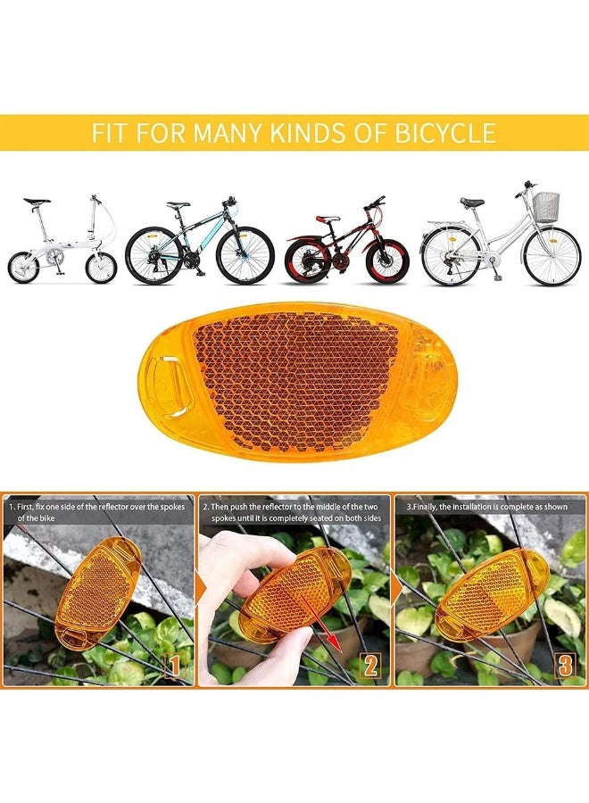 Bukela Bicycle Reflector Plastic Wheels Wheelies for Adults LED Bike Light Lights for Bikes at Night Bike Accessories Bike Reflectors Bike Lights Front and Rear Bike Wheel Lights,14PCS - Image 5