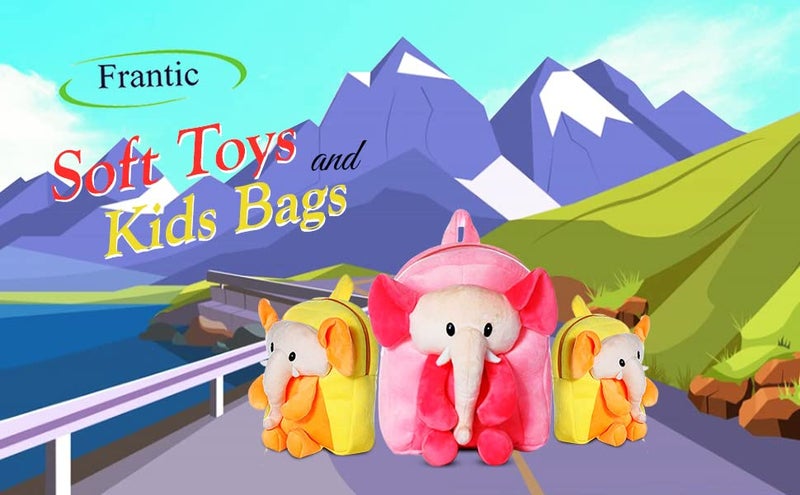 Frantic Kids Velvet School Bag soft plush standard Cute Backpack Baby Girl Preschool Mini Travel Bags Ideal for Baby Girl & Baby Boy & Toddlers Picnic Carry Travelling Bags (2-5 Years) - Image 5