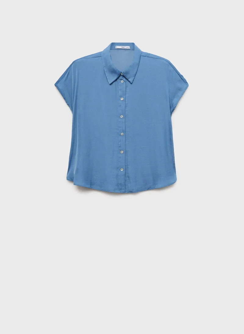 مانجو Satin Short Sleeve Shirt