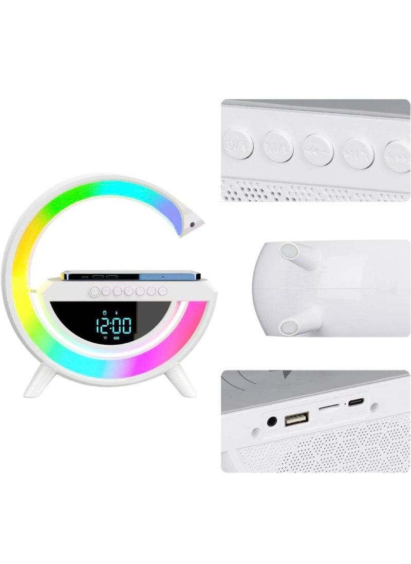 Table Lamp Lamp Rgb Smart Bluetooth Speaker Wireles Technology RGB Speaker Speaker Sound Box And Bluetooth Induction Charger Wireless Charging Night Light Ambient