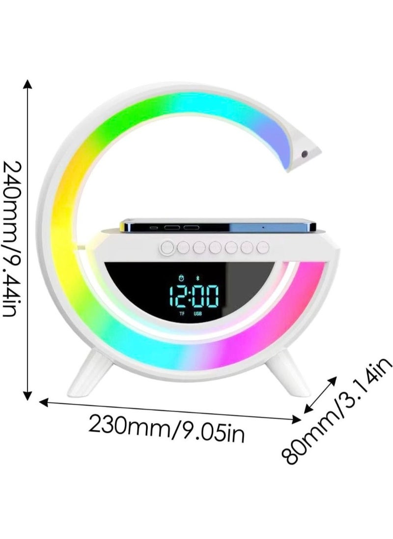 Table Lamp Lamp Rgb Smart Bluetooth Speaker Wireles Technology RGB Speaker Speaker Sound Box And Bluetooth Induction Charger Wireless Charging Night Light Ambient