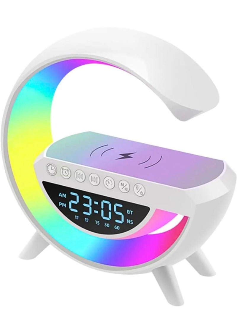 Table Lamp Lamp Rgb Smart Bluetooth Speaker Wireles Technology RGB Speaker Speaker Sound Box And Bluetooth Induction Charger Wireless Charging Night Light Ambient