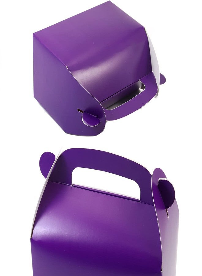 Oletx 30-Pack Dark Purple Party Favor Treat Boxes, Goodie Boxes, Gable Paper Gift Boxes with Handles. Perfect for Purple Birthday Party Baby Shower Decoration Supplies - Image 4