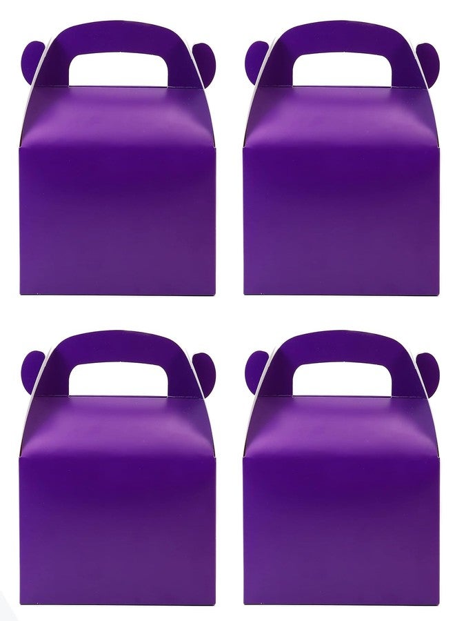 Oletx 30-Pack Dark Purple Party Favor Treat Boxes, Goodie Boxes, Gable Paper Gift Boxes with Handles. Perfect for Purple Birthday Party Baby Shower Decoration Supplies - Image 1