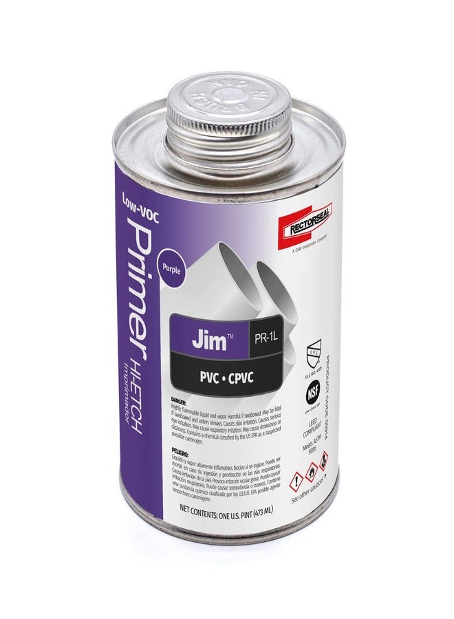Rectorseal 55914 Pint Pr1L Purple Low Voc Hi-Etch Pvc And Cpvc Primer, 16 Oz - Image 1