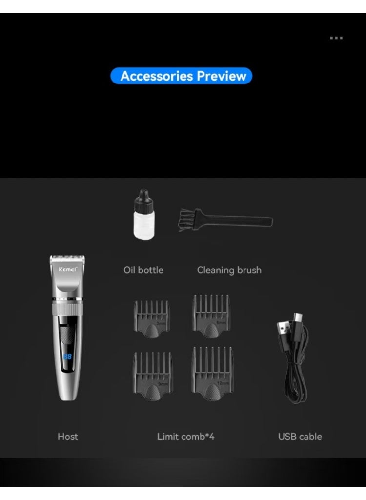 ماكينة حلاقة جديدة برأس سيراميك، شحن سريع عبر USB ومحرك قوي - Image 4