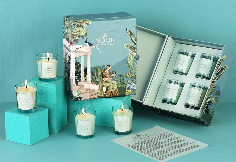 PROSPERRO LUMO by Parkash Candles Noor Luxury Scented Candle Gift Set – Soy Wax Jar Candles with Floral & Earthy Fragrances | Premium Wellness Collection (4) - Image 1