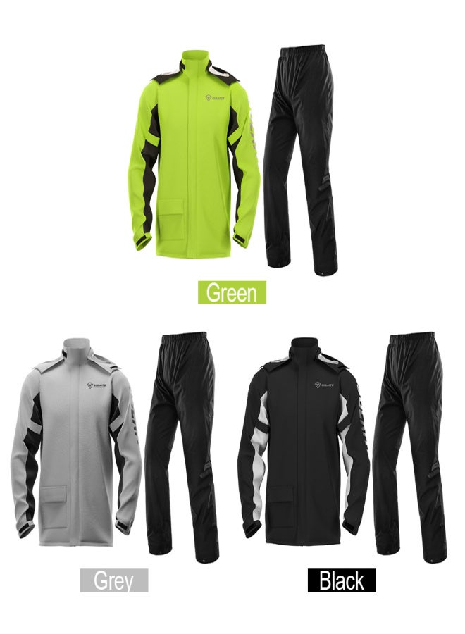 Sulaite Waterproof Rain Coat Pants Set with Invisible Shoes Cover Rainproof Suit for Mortorcycling Cycling Fishing Camping - Image 3