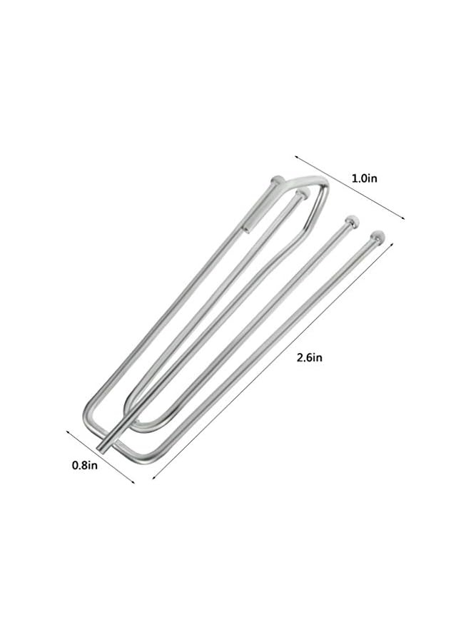 The Bros12pcs Stainless Steel Curtain Pleater Tape Hooks Stainless Curtain Pleat Hook 4 Prongs Pinch Pleat Hook Clip Traverse Pleater(Curtain Rings not Included) - Image 3