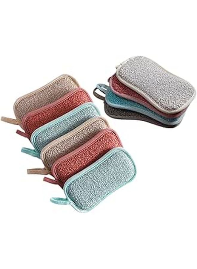 10 Reusable Linen Kitchen Scrubbers Thickened Multi Use Sponges For Stain Removal - Image 1