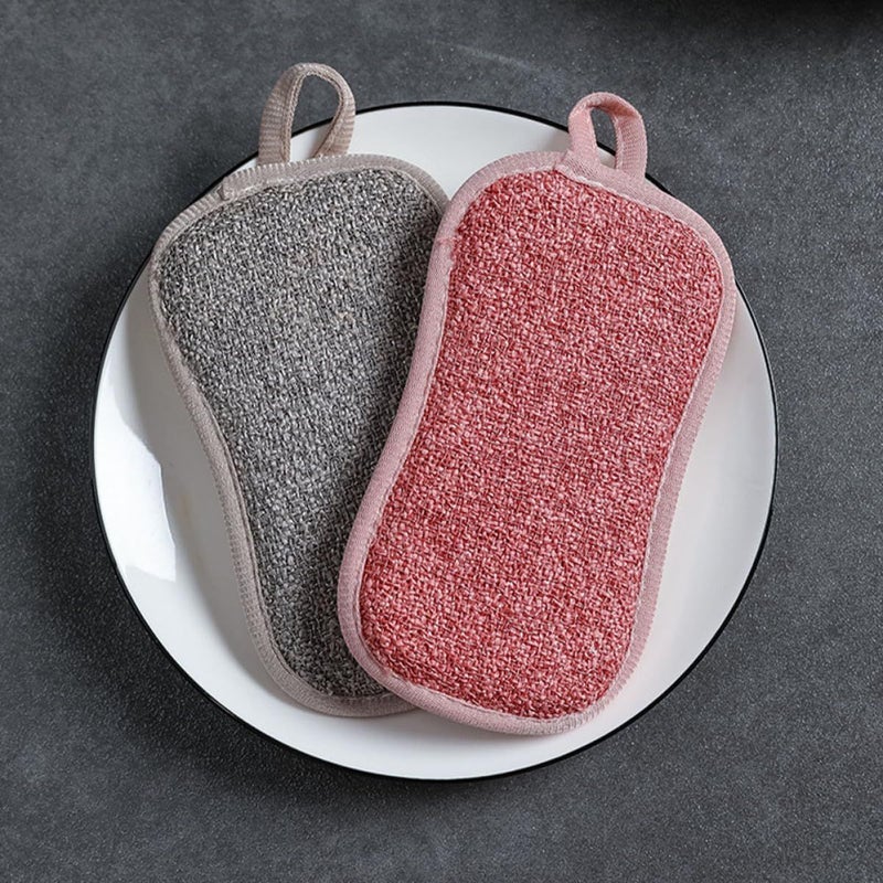 10 Reusable Linen Kitchen Scrubbers Thickened Multi Use Sponges For Stain Removal - Image 5