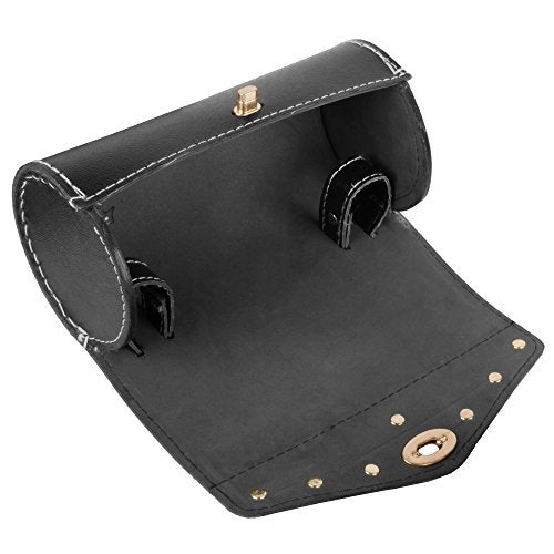 Autofy Universal Hawk Printed Single Lock Saddle Bag for All Bikes (Black, Golden) | Leatherette - Image 4