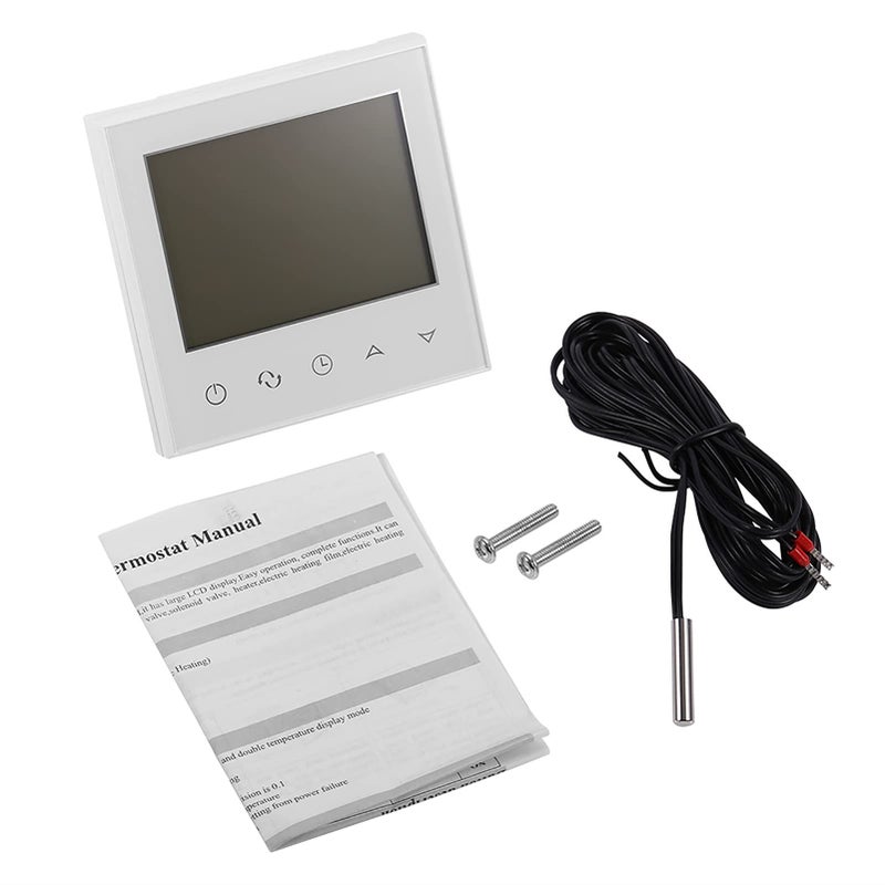 Programmable Digital Thermostat Touch Screen Large Backlit Display Dual Mode White - Image 2