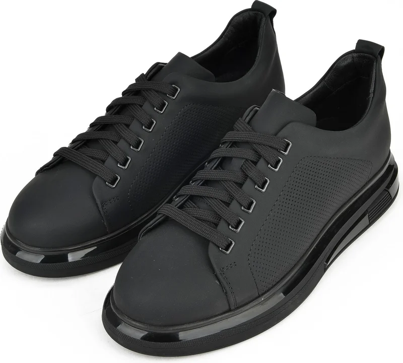Ziya , Men's Genuine Leather Sneaker 1411026Z865 Black