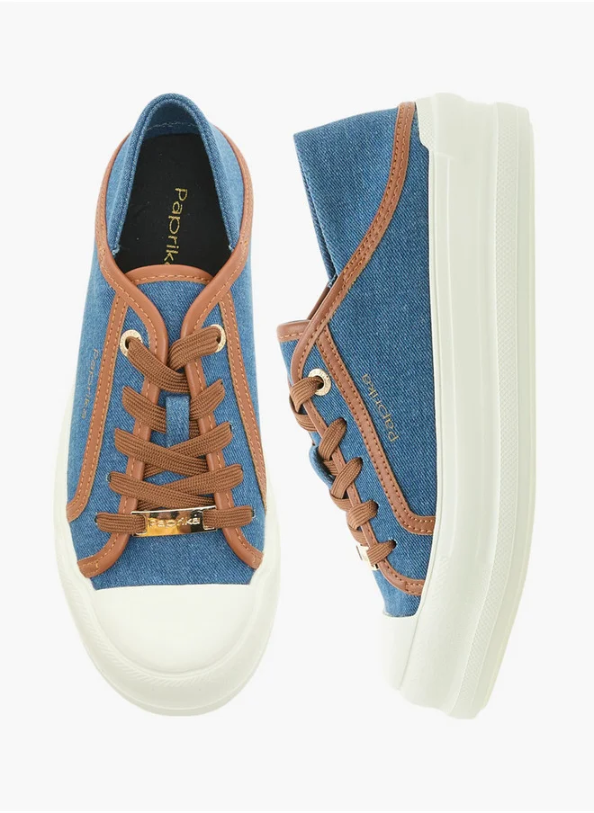 بابريكا Logo Print Lace-Up Sneakers