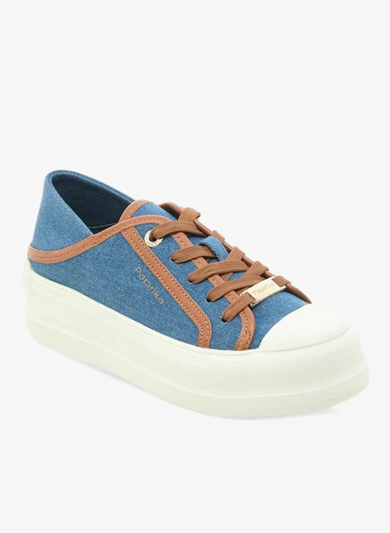 Paprika Women's Floral Print Lace-Up Sneakers