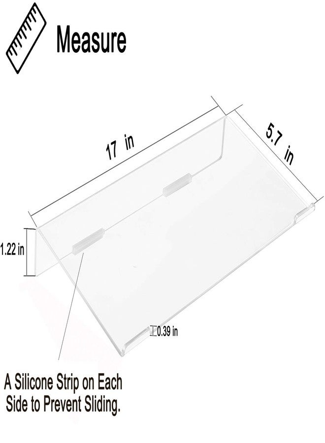 WINKINE Computer Keyboard Stand, Clear Acrylic PC Keyboard Holder Stand Tilted Computer Keyboard Stand, Keyboard Riser for Ergonomic Easy Typing, Keyboard Stand for Office Desk, Home, School - Image 3
