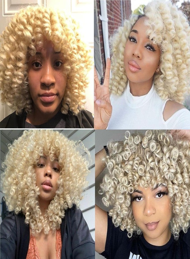 Clione 5 Packs Wand Curl Crochet Hair 8 Inch Jamaican Bounce Crochet Hair Short Curly Braids Hair Curly Short Hair for Black Women 20 Roots/Pack - Image 2
