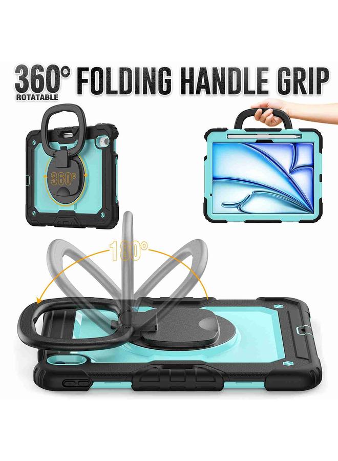 Zaboon Case For iPad Air 11 2025 / 2024 Handle Silicone Hydric PC Tablet Case with Shoulder Strap - Image 3