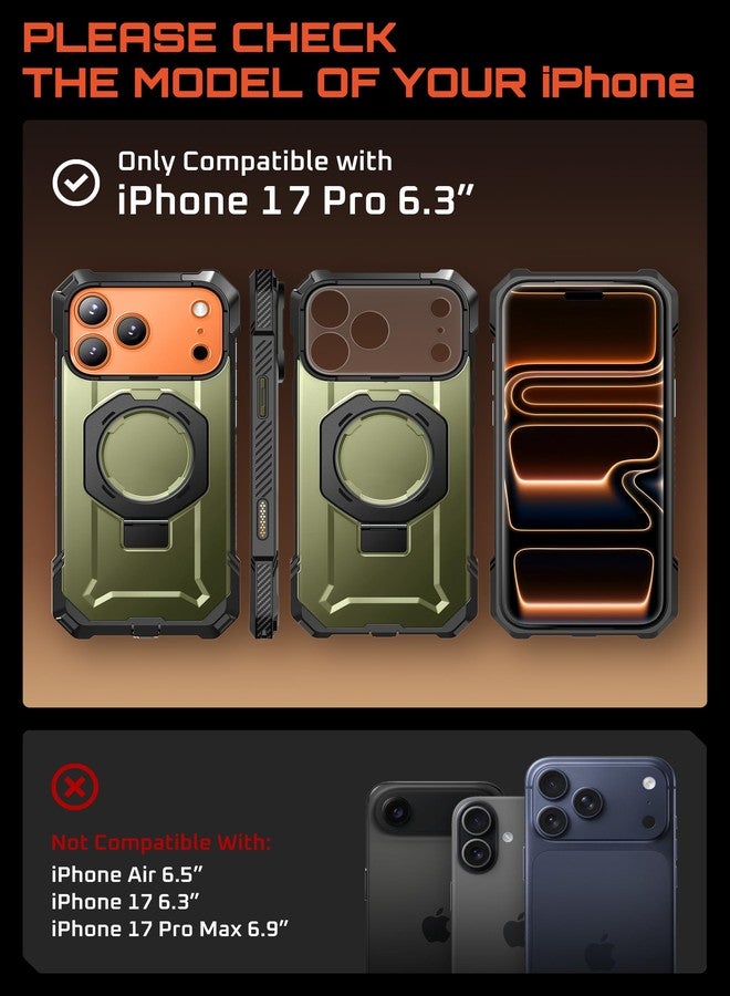 SUPCASE for iPhone 17 Pro Case with Kickstand (Unicorn Beetle Grip), [Camera Control Cover] [Compatible with MagSafe] [Military-Grade Drop Protection] Heavy Duty Magnetic Phone Case, Guldan - Image 2