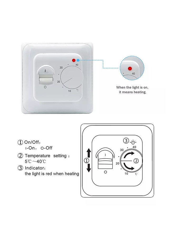 Generic Floor Heating Thermostat 3A Water Heating Thermostat Underfloor Heating Controller  - Image 4