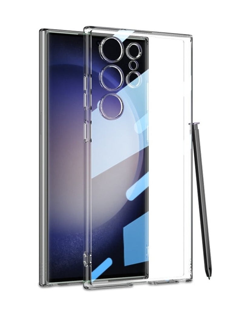 INEIX Samsung Galaxy S24 Ultra Clear Case Soft Flexible Silicone TPU Shockproof Transparent Rubber Back Cover Compatible for Samsung Galaxy S24 Ultra Clear