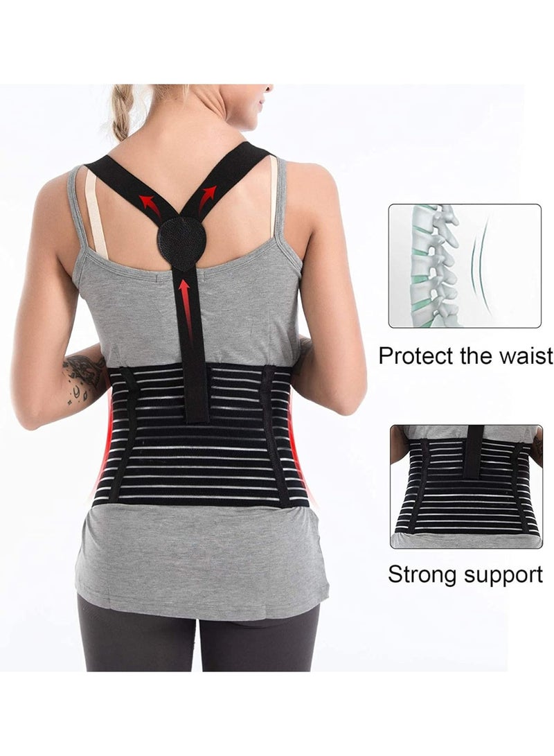 VKL Maternity belt, Belly Band Support Maternity Belt Pregnancy Belly Band Waist Abdominal Back Belly Band Support Brace Adjustable Breathable Belly Support Care Pregnancy(L), Black, L - Image 4