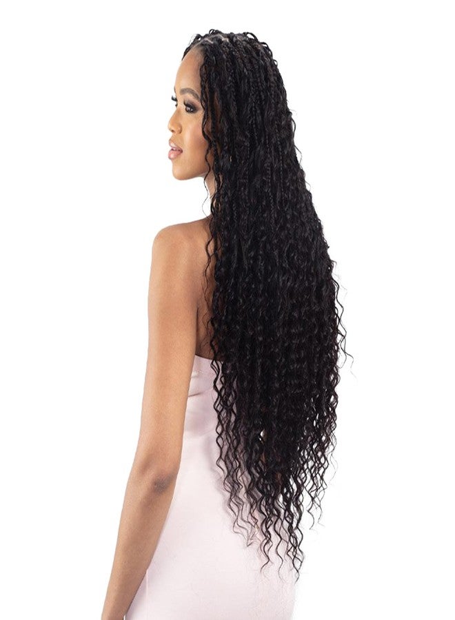 SHAKE-N-GO FreeTress Human Hair Braids Wet N Wavy Deep Bulk 18"" (Dark Brown 2) - Image 2