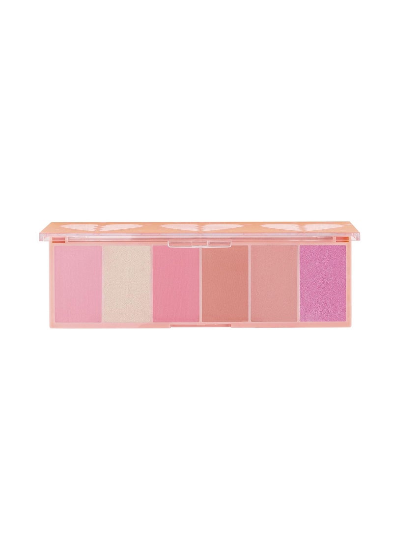 MARS Little 3 in 1 Blusher Palette with Blush Highlighter and Eyeshadow   Highly Pigmented and Easy to Blend  20g Shade 01
