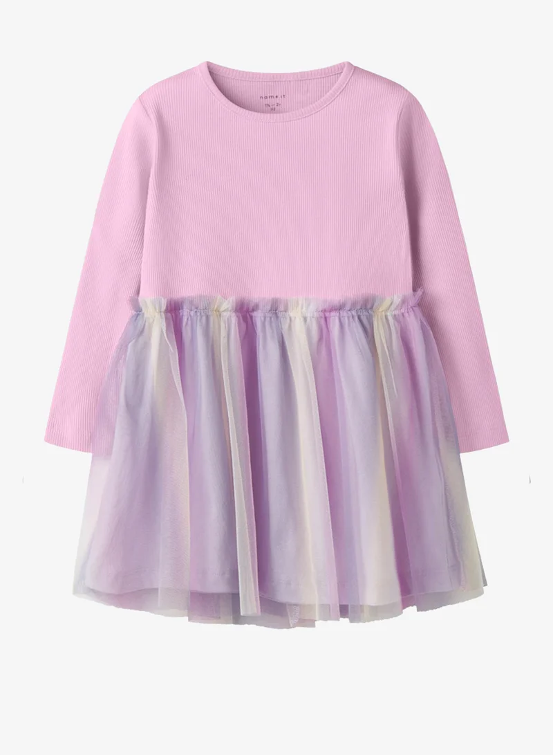 نيم ات فستان قصير بأكمام طويلة للأطفال