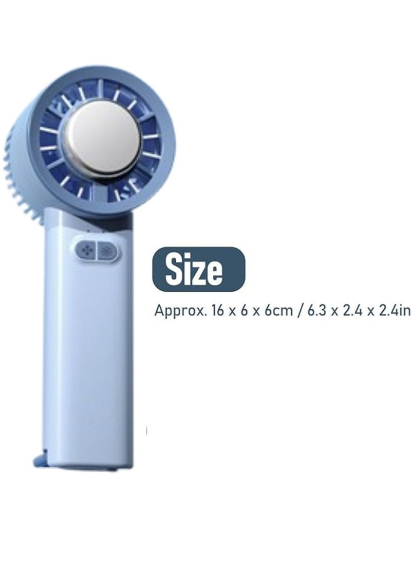 LOOPITYS Battery powered portable mini fan, personal portable cooling fan, portable charging semiconductor desktop mini fan - blue - Image 4