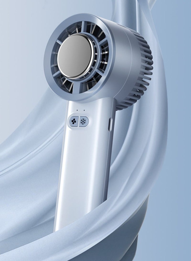 LOOPITYS Battery powered portable mini fan, personal portable cooling fan, portable charging semiconductor desktop mini fan - blue - Image 2